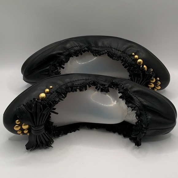 ♣️ Miu Miu ♣️ Black Lamb Leather Flats - Picture 9 of 15